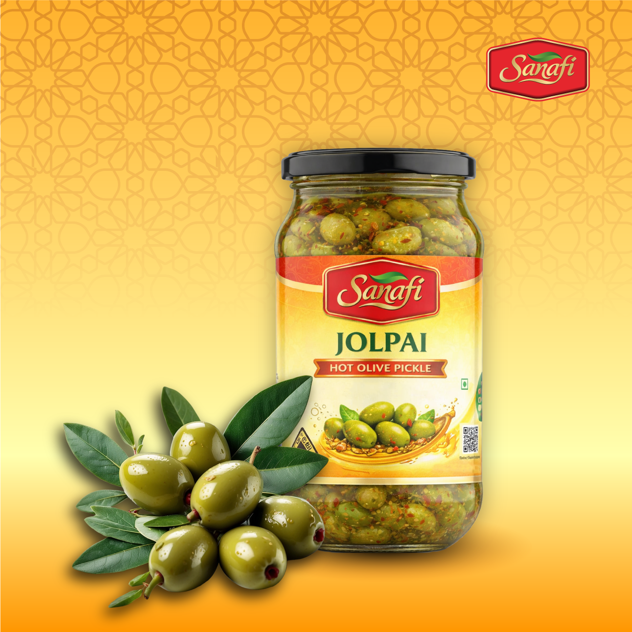 Sanafi Jolpai Hot - Olive Pickle 300g